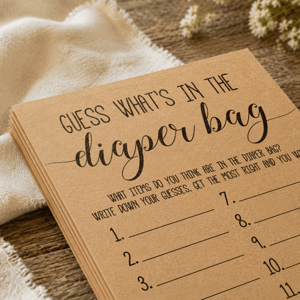 Guess What's in the Diaper Bag Baby Shower Game