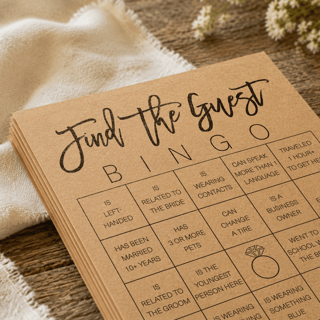 Find the Guest Bingo Bridal Shower Game
