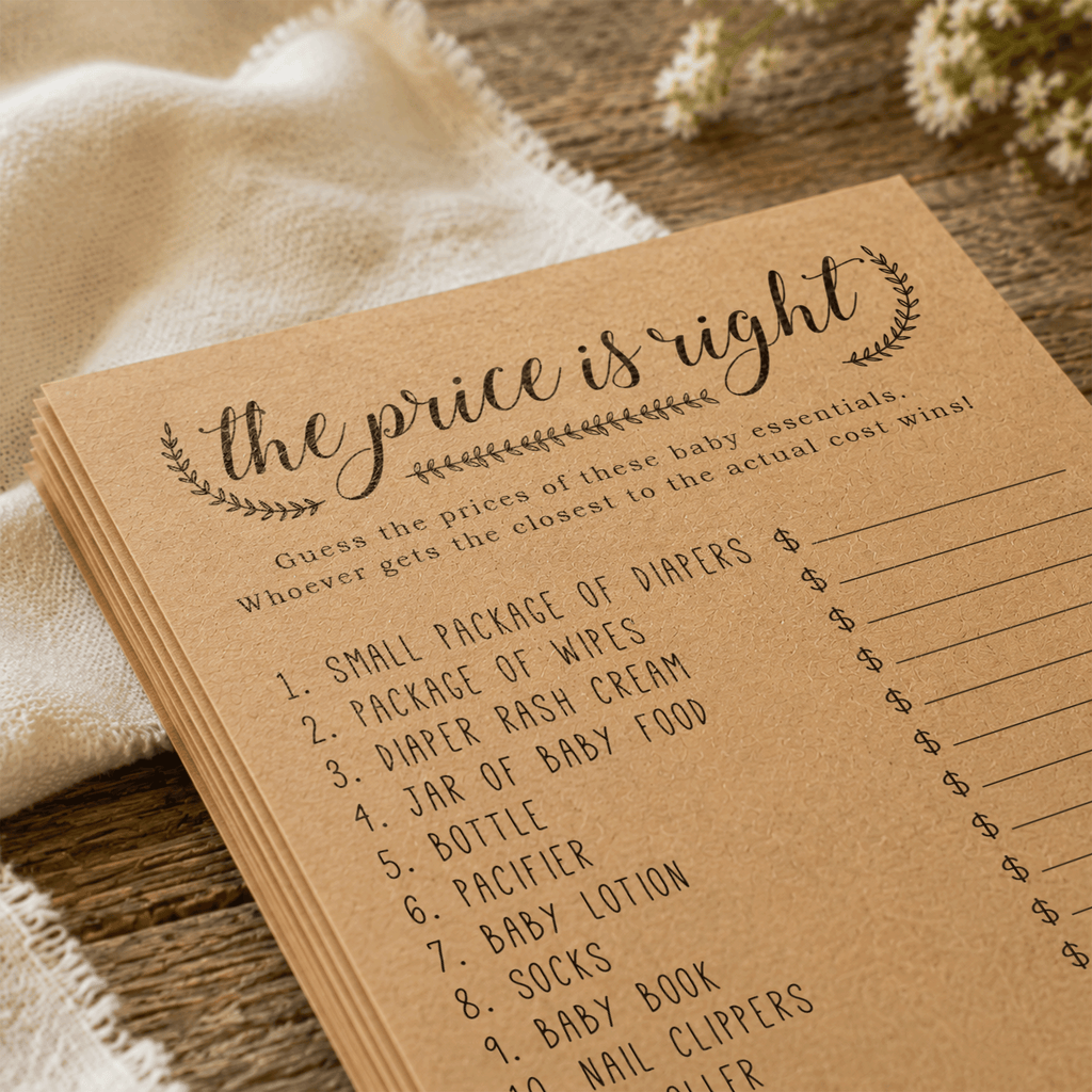 The Price Is Right Baby Shower Game