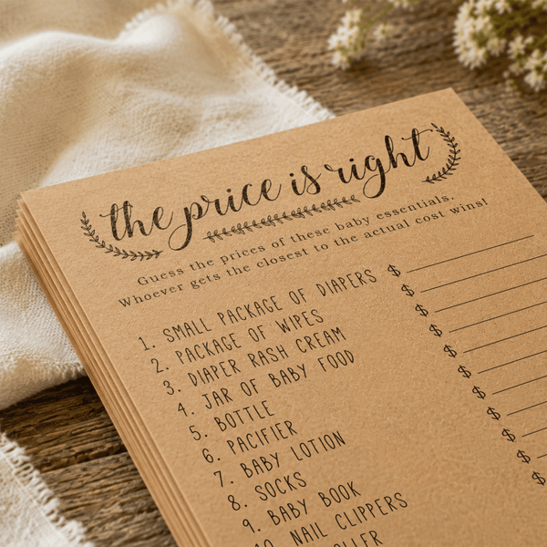 The Price Is Right Baby Shower Game