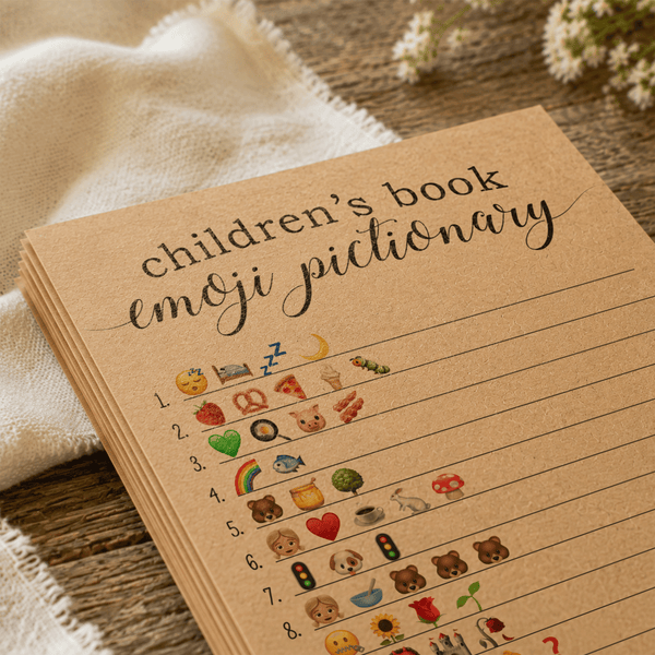 Children's Book Emoji Pictionary Baby Shower Game