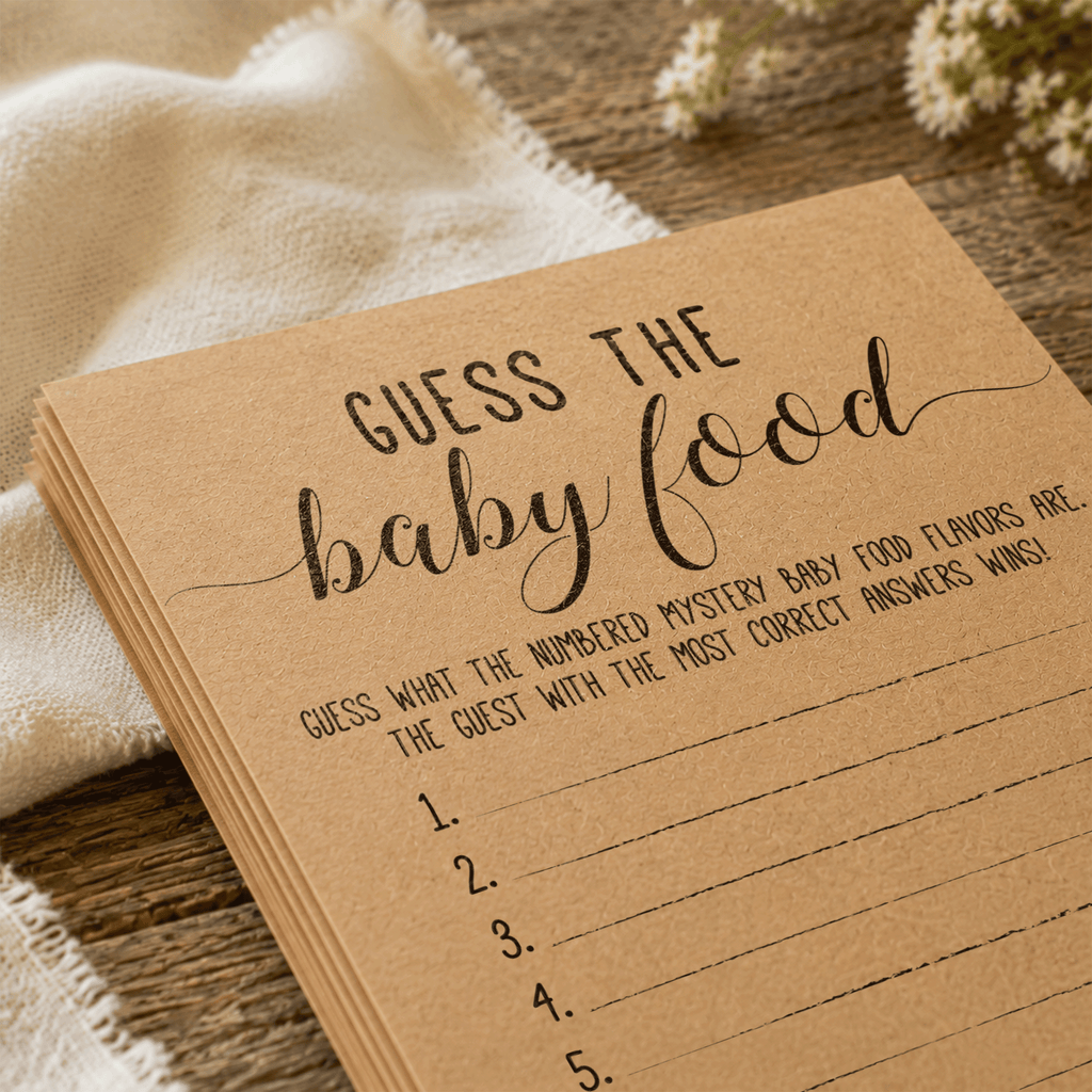 Guess the Baby Food Baby Shower Game