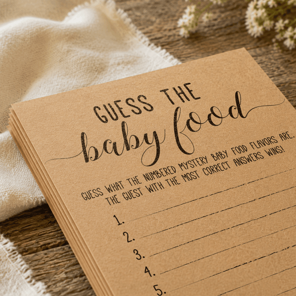 Guess the Baby Food Baby Shower Game
