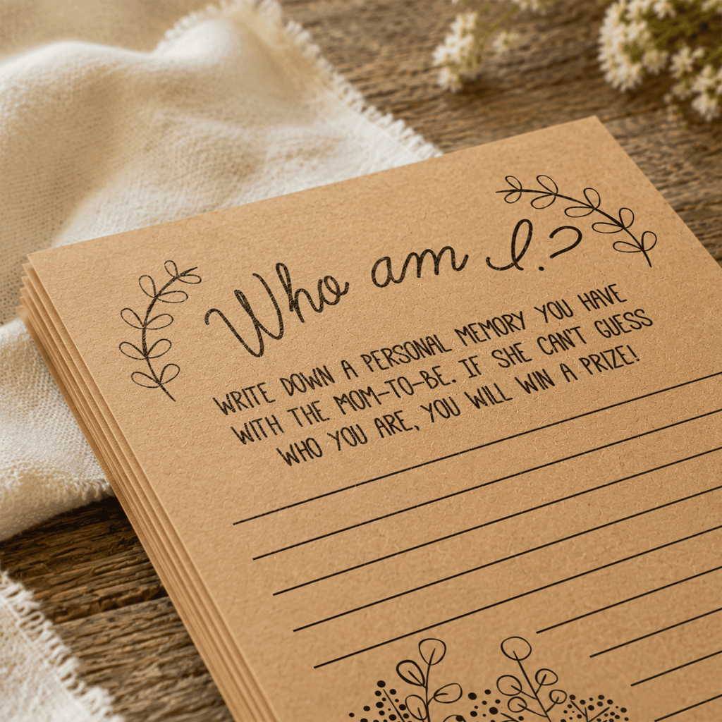 Who Am I Baby Shower Game