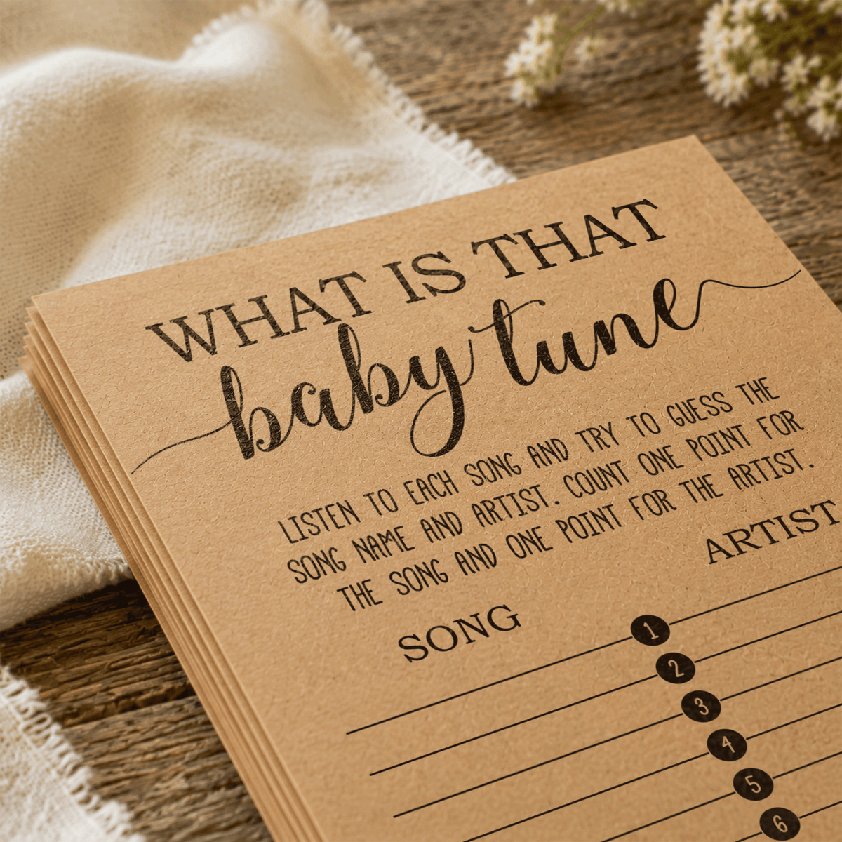 Name That Baby Tune Baby Shower Game