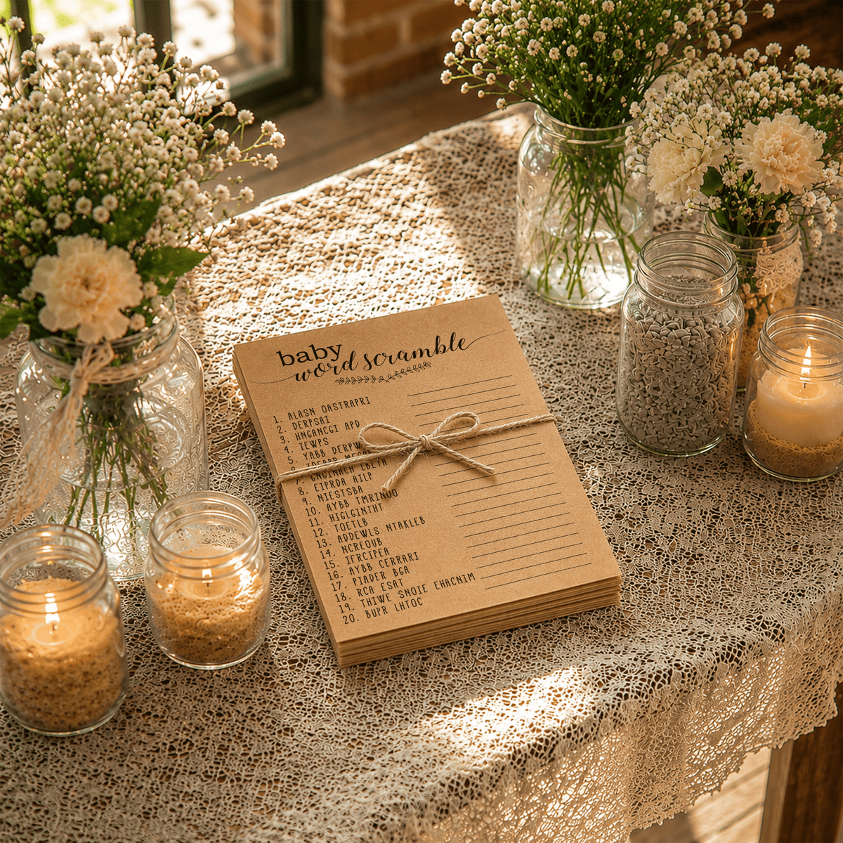 Baby Word Scramble Baby Shower Game