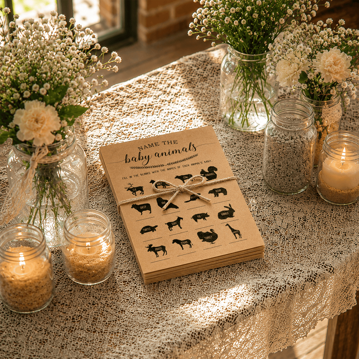 Name the Baby Animals Baby Shower Game