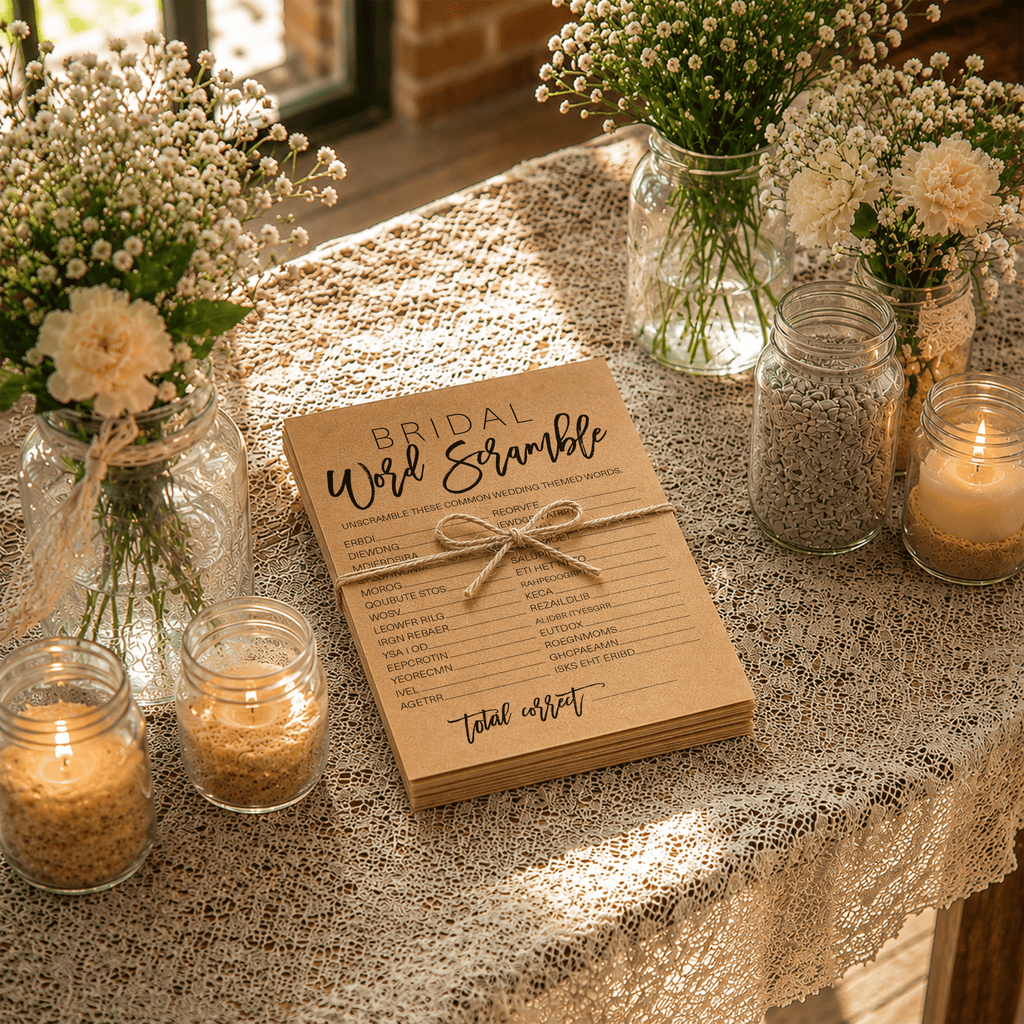 Bridal Word Scramble Bridal Shower Game