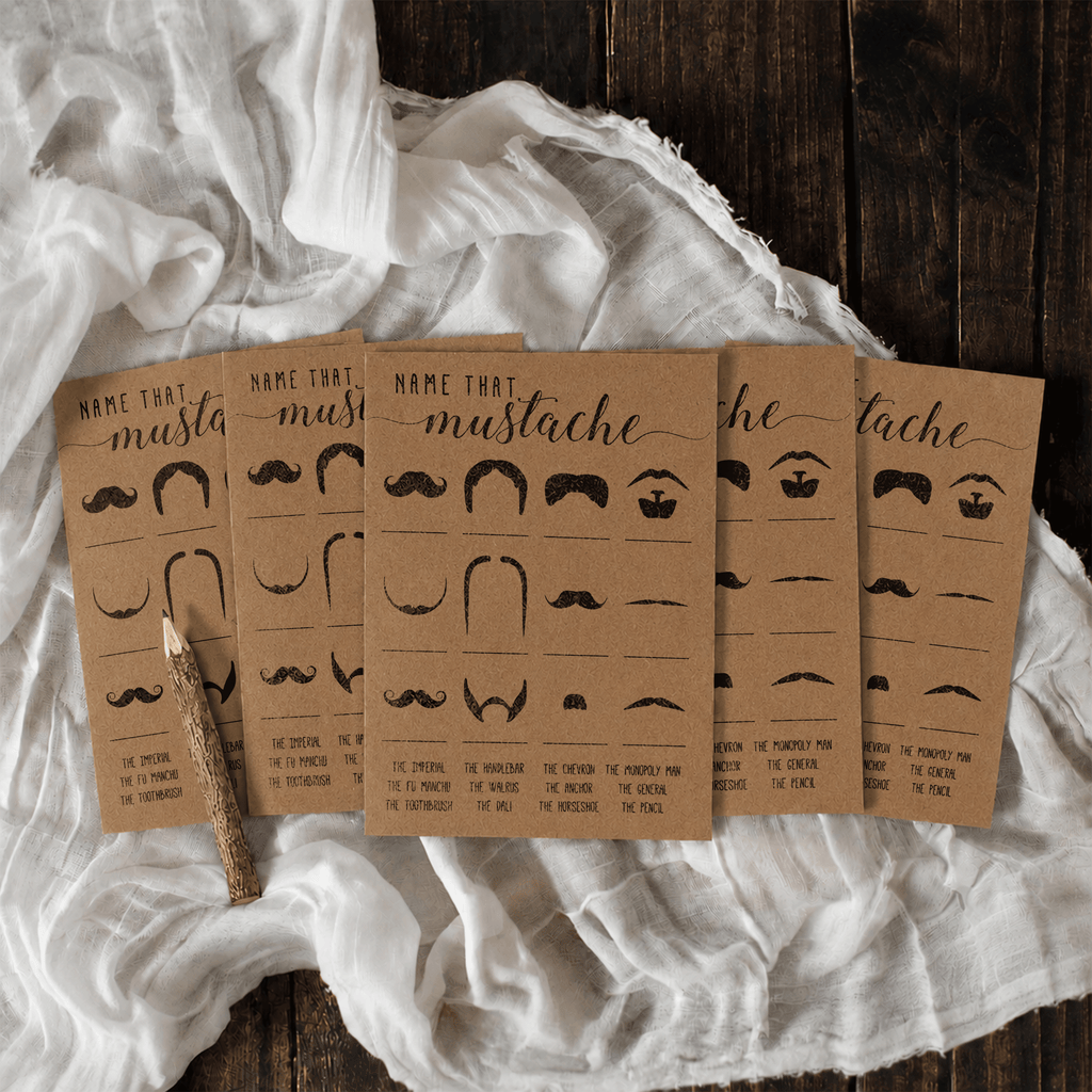 Name That Mustache Baby Shower Game
