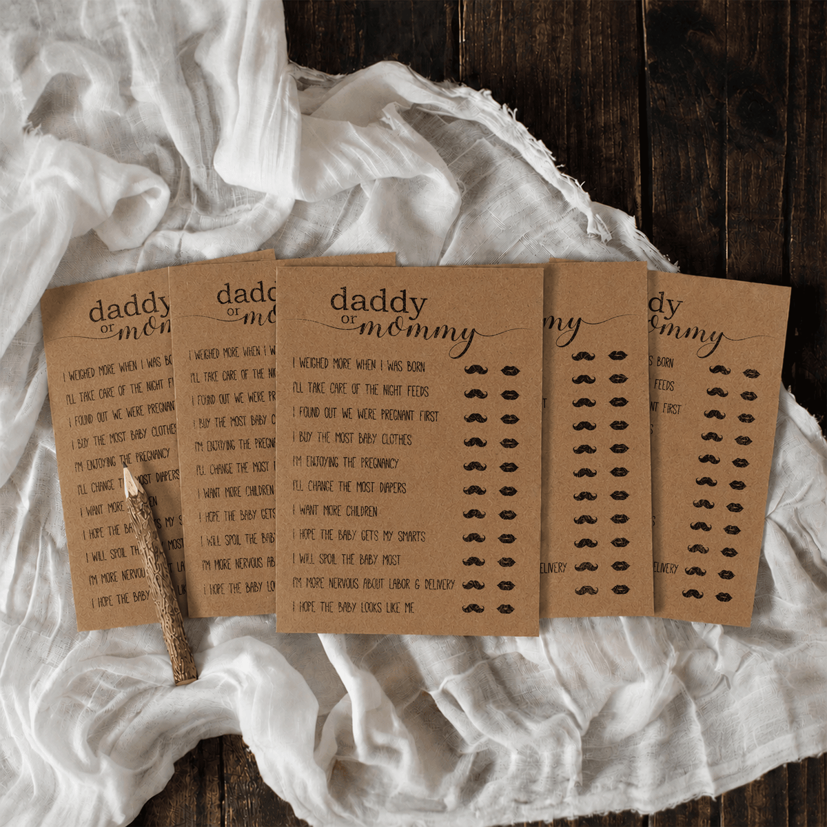 Daddy Or Mommy Baby Shower Game