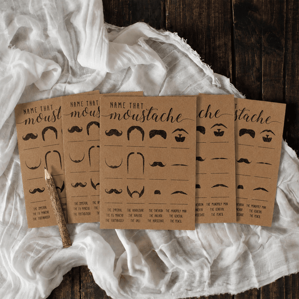 Name That Moustache Baby Shower Game