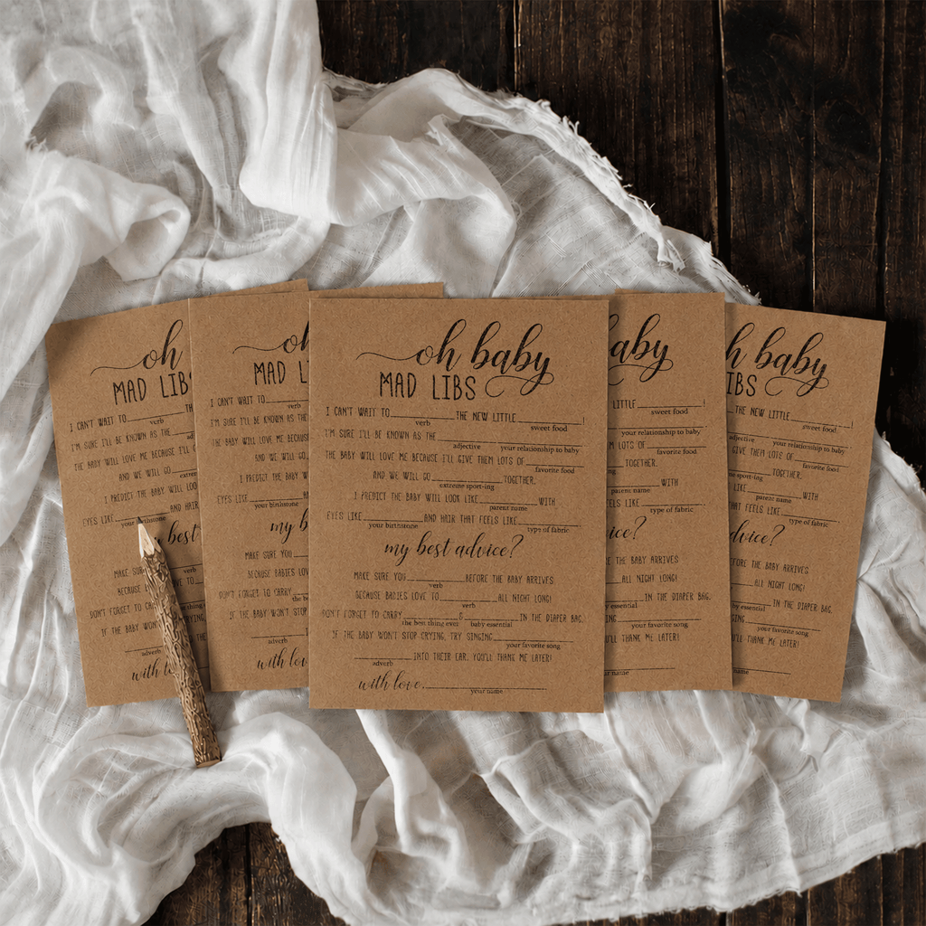 Oh Baby Mad Libs Baby Shower Game