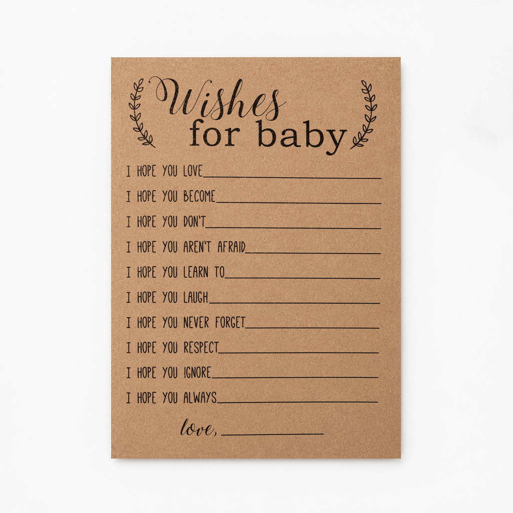 Wishes for Baby - Baby Shower Activity