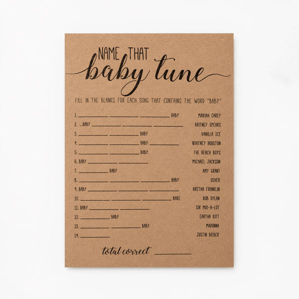 Name That Baby Tune Baby Shower Game