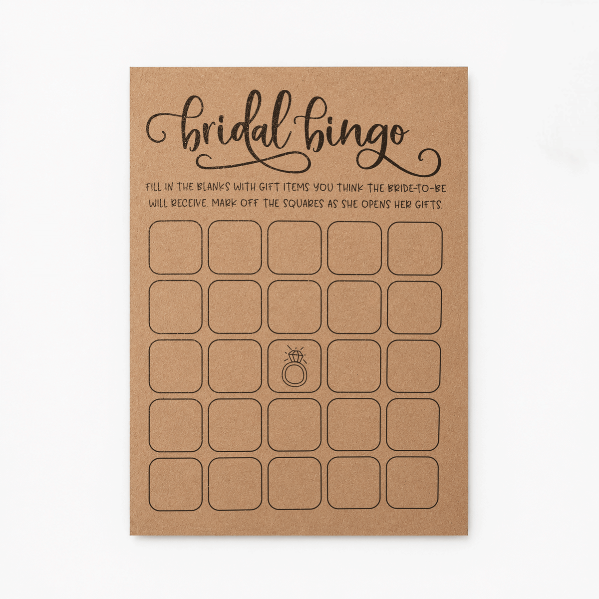 Bridal Bingo Bridal Shower Game