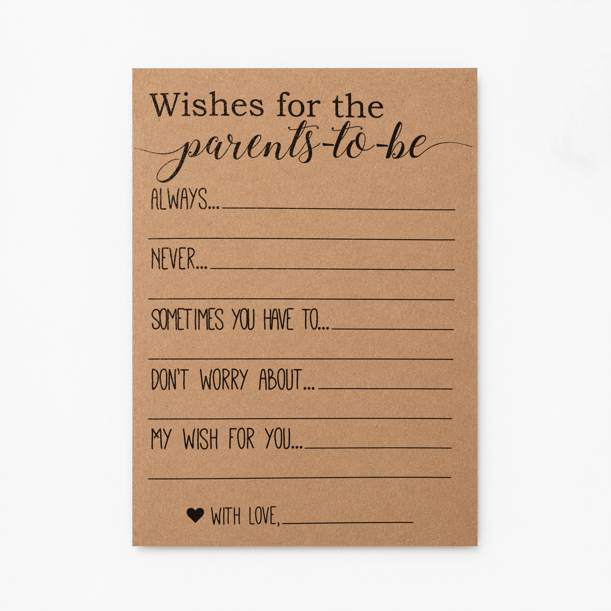 Wishes for the Parents-to-be Baby Shower Activity