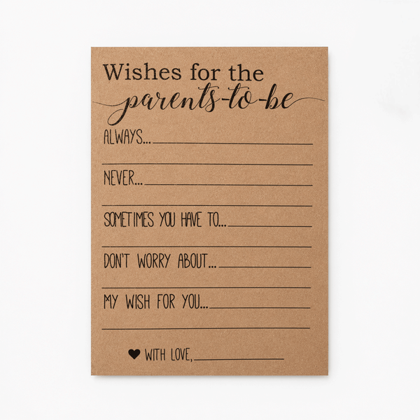 Wishes for the Parents-to-be Baby Shower Activity