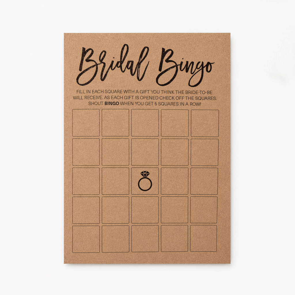 Bridal Bingo Bridal Shower Game