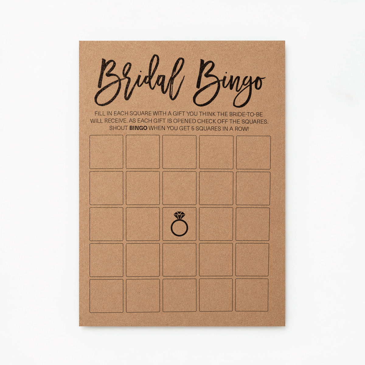 Bridal Bingo Bridal Shower Game