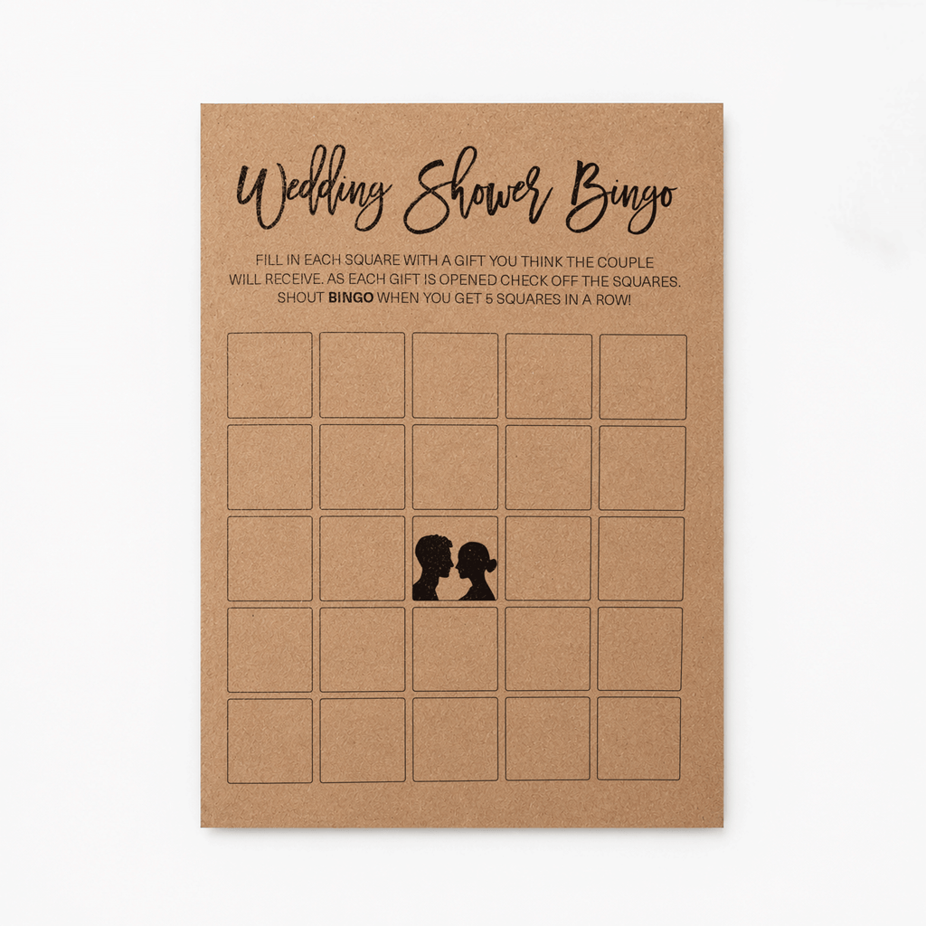 Wedding Shower Bingo - Wedding Shower Game
