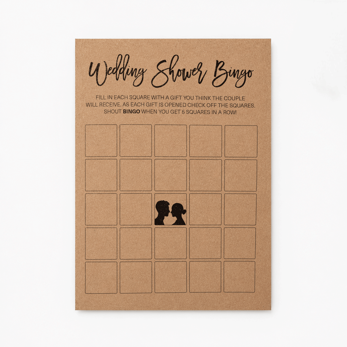 Wedding Shower Bingo - Wedding Shower Game