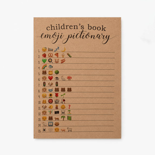 Children's Book Emoji Pictionary Baby Shower Game