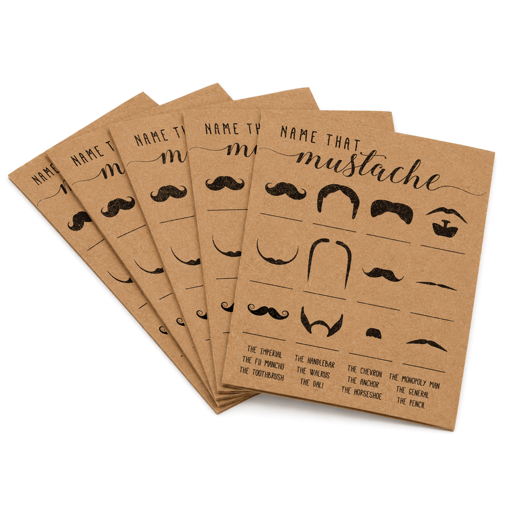 Name That Mustache Baby Shower Game