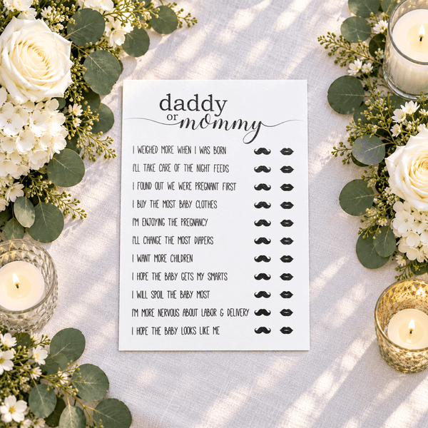 Daddy Or Mommy Baby Shower Game