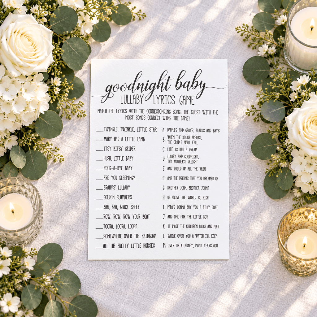 Goodnight Baby - Baby Shower Game