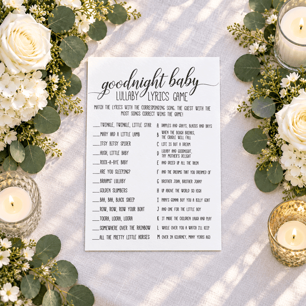 Goodnight Baby - Baby Shower Game