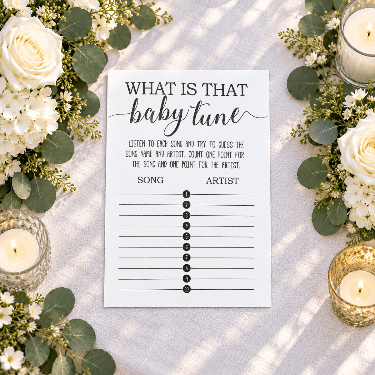 Name That Baby Tune Baby Shower Game