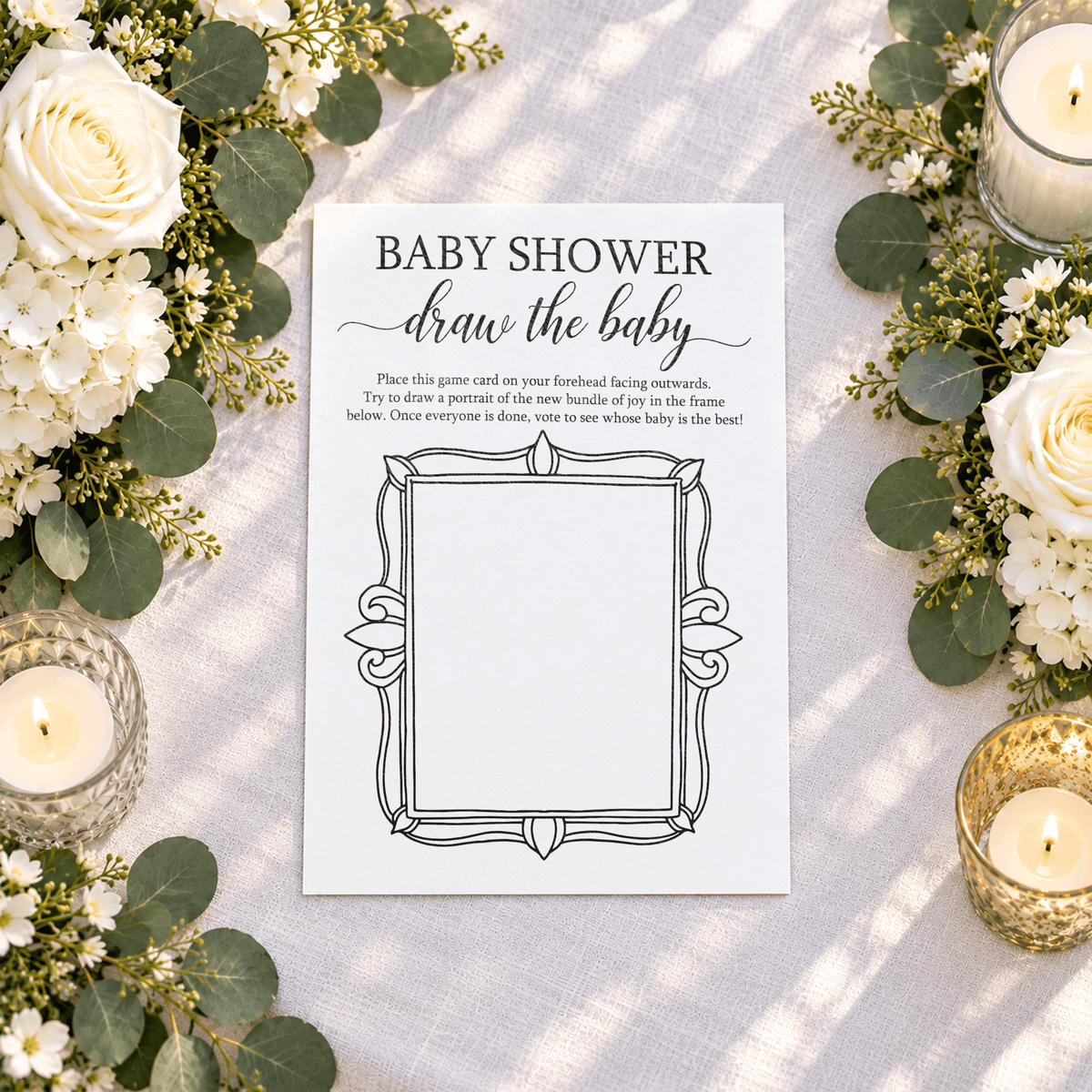 Draw the Baby - Baby Shower Game
