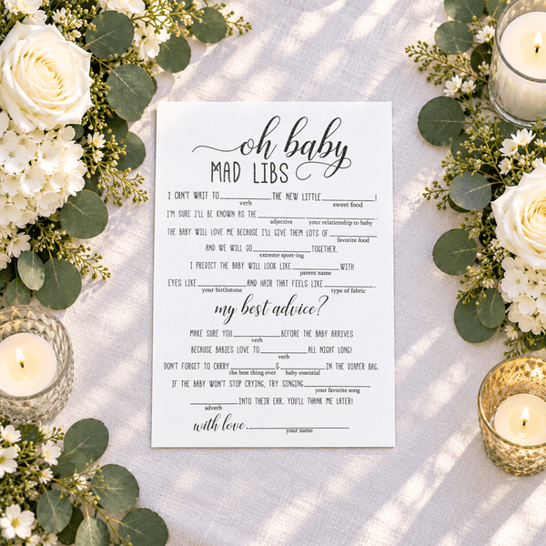 Oh Baby Mad Libs Baby Shower Game