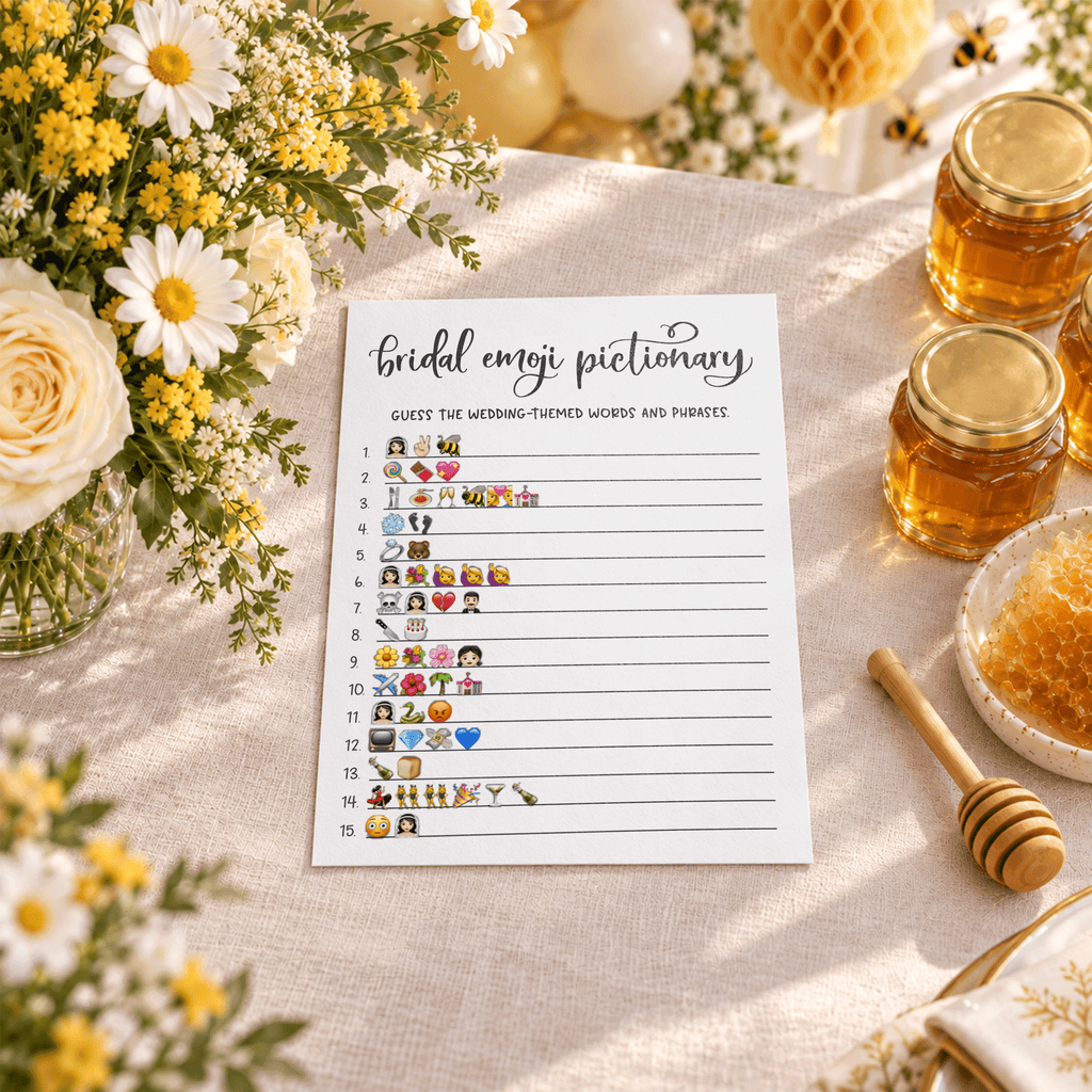 Bridal Emoji Pictionary Bridal Shower Game