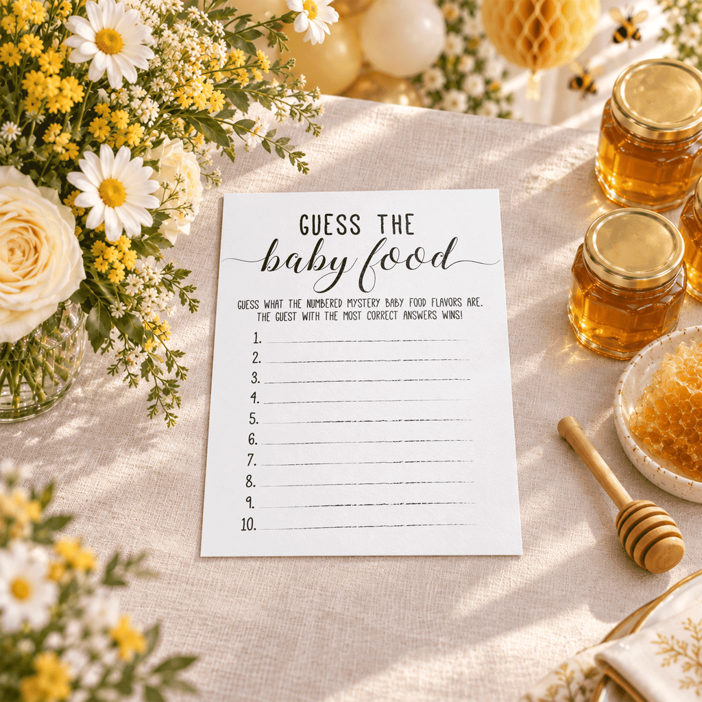 Guess the Baby Food Baby Shower Game