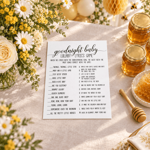 Goodnight Baby - Baby Shower Game