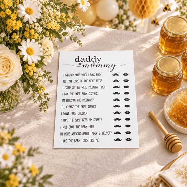 Daddy Or Mommy Baby Shower Game