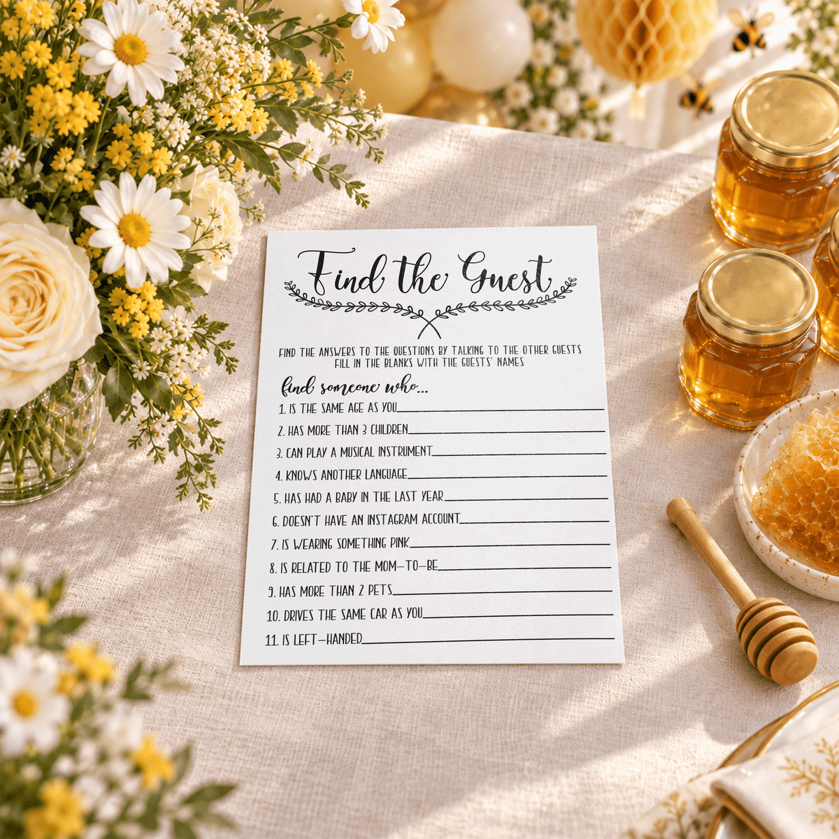 Find The Guest Baby Shower Game