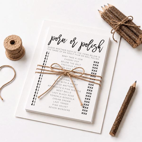 Porn Or Polish Bridal Shower Game