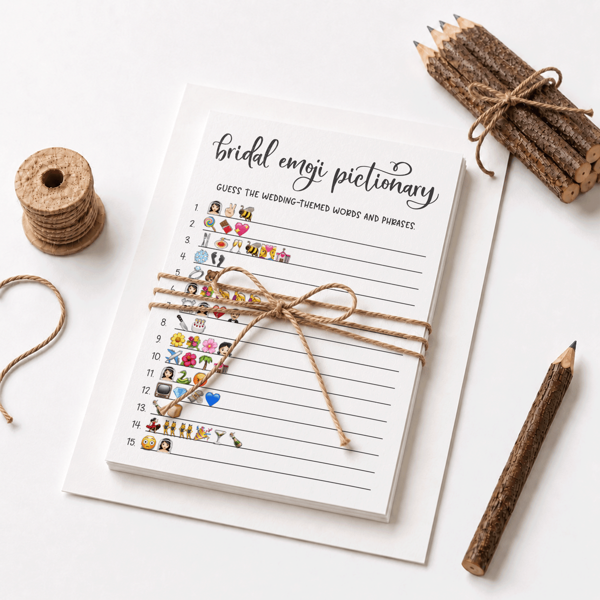 Bridal Emoji Pictionary Bridal Shower Game