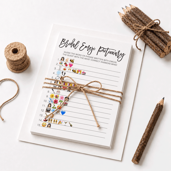 Bridal Emoji Pictionary Bridal Shower Game