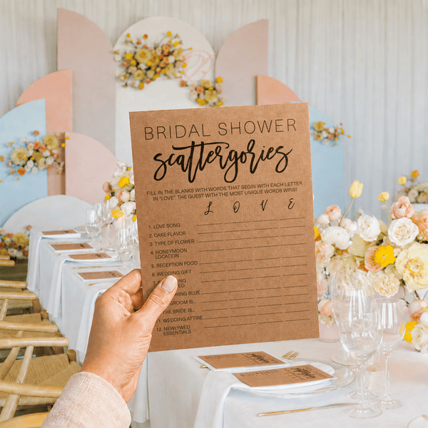 Bridal Shower Scattergories - Bridal Shower Game