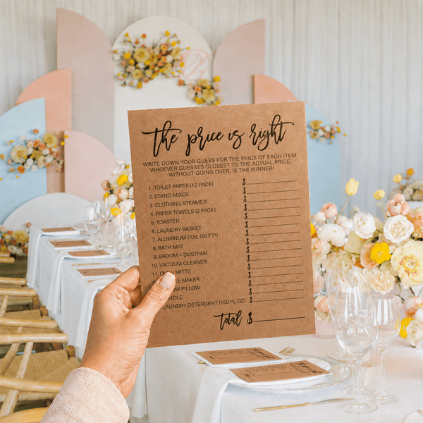 The Price Is Right Bridal Shower Game