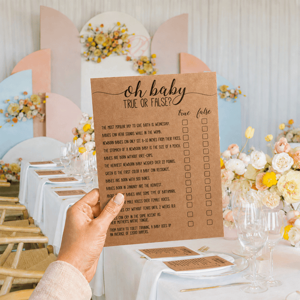 Oh Baby True Or False Baby Shower Game
