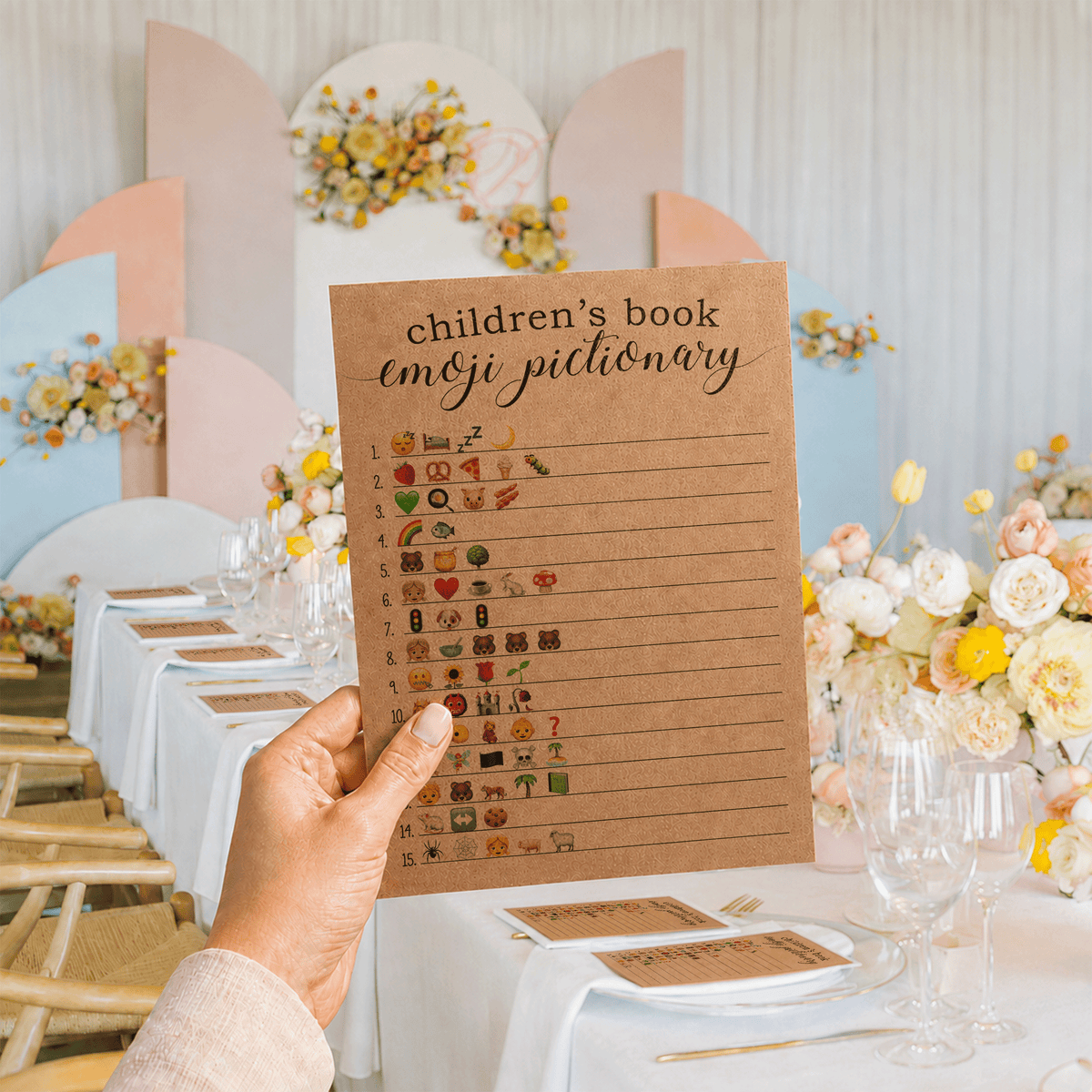 Children's Book Emoji Pictionary Baby Shower Game