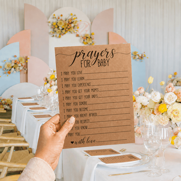 Prayers for Baby Cards - Baby Shower Activity