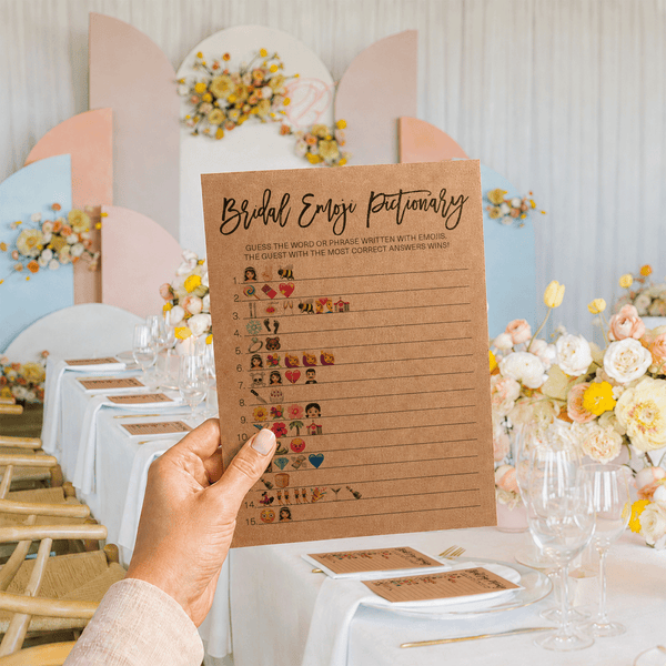 Bridal Emoji Pictionary Bridal Shower Game