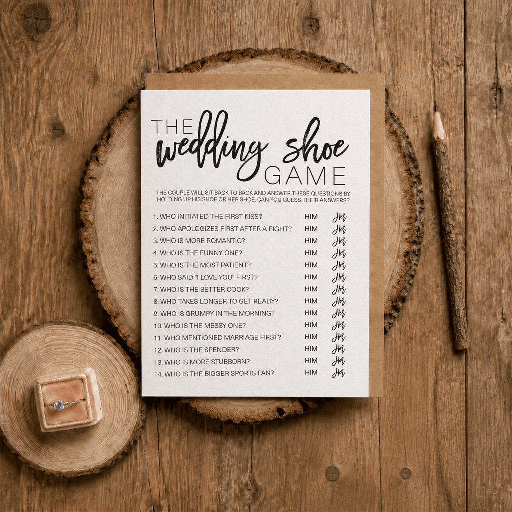 Wedding Shoe Bridal Shower Game