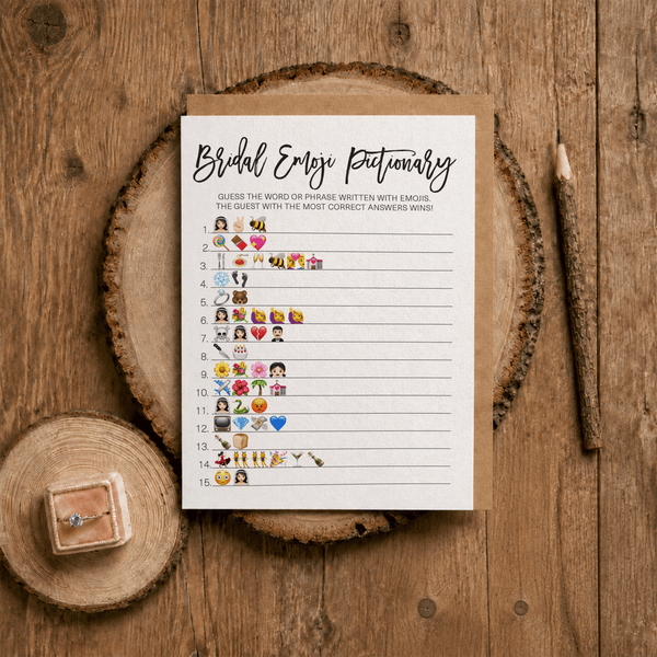 Bridal Emoji Pictionary Bridal Shower Game