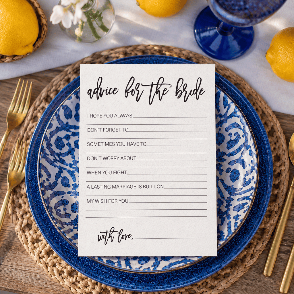 Advice for the Bride Bridal Shower Activity